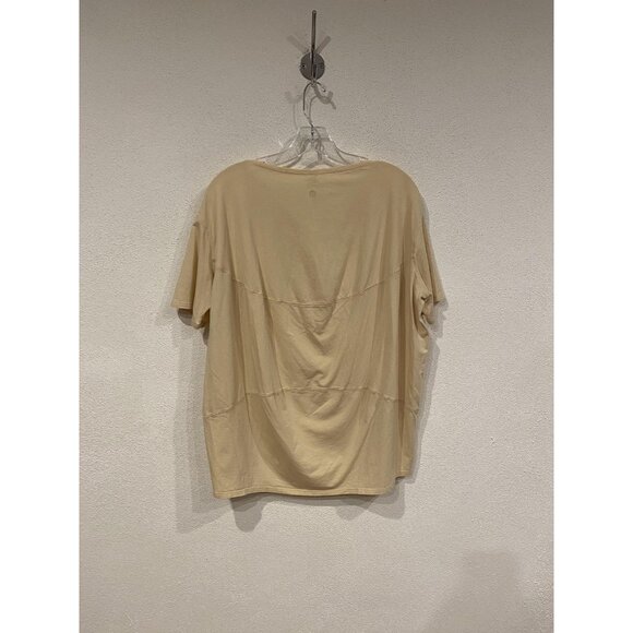 Lululemon Back in Action Shirt Womens 8 Beige Short Sleeve Relaxed Back Tee - Picture 4 of 5